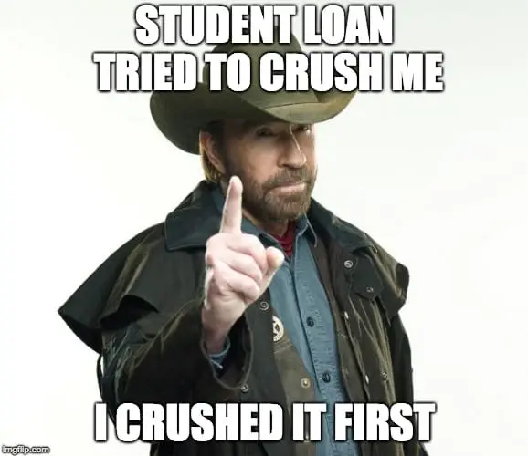 student loan meme chuck norris