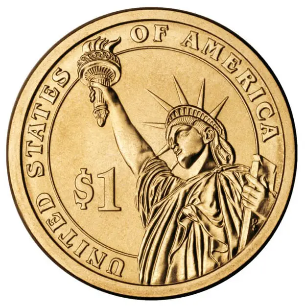 2007 John Adams Presidential Coin Back Side