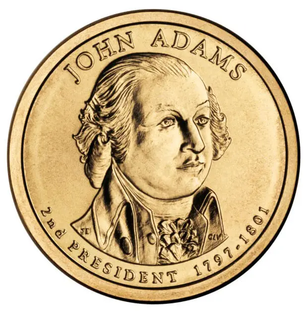 2007 John Adams Presidential Coin Depicting John Adams