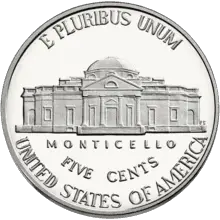 Monticello is on the backside of the Nickel