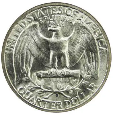 The Eagle is on the backside of the Quarter