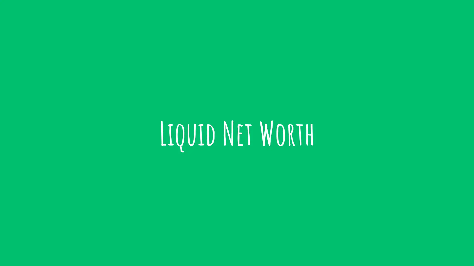 net worth vs. liquid net worth